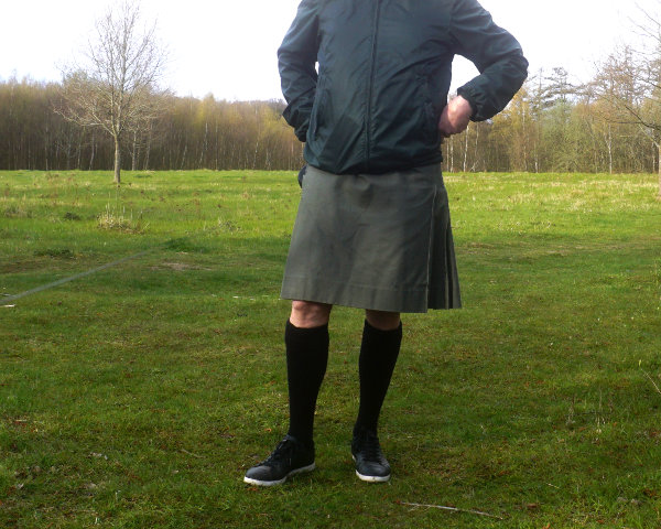 Solid canvas green kilt