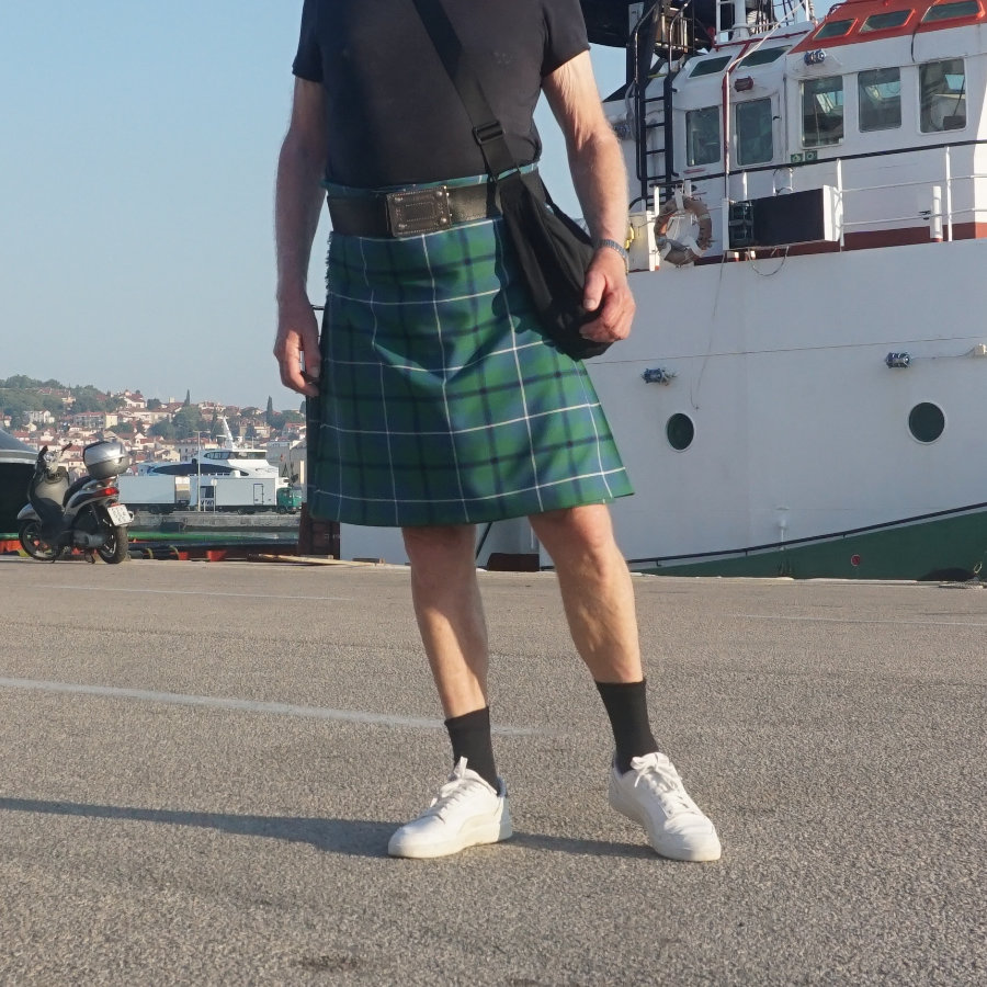 Split, Croatia. An 11 oz PV kilt is perfect on a hot day.