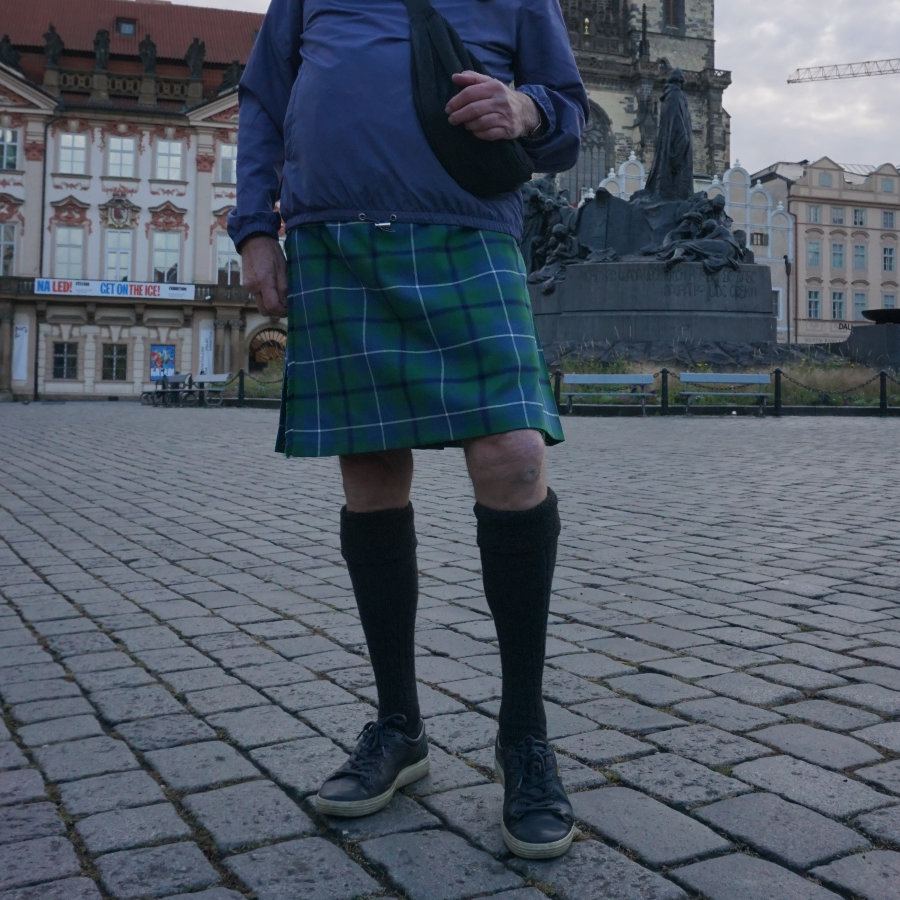 MacKay tartan. Kilt worn in Prague