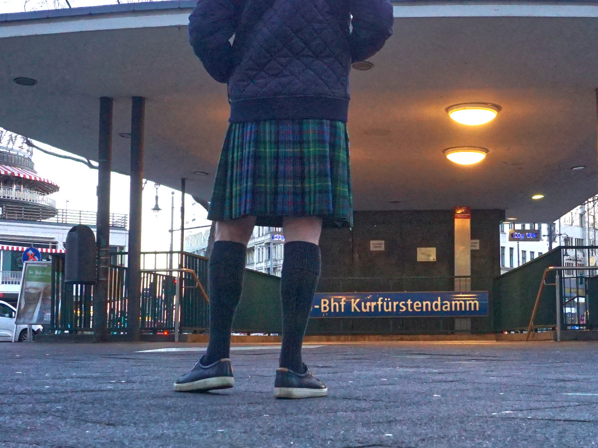 Traditional tartan kilts