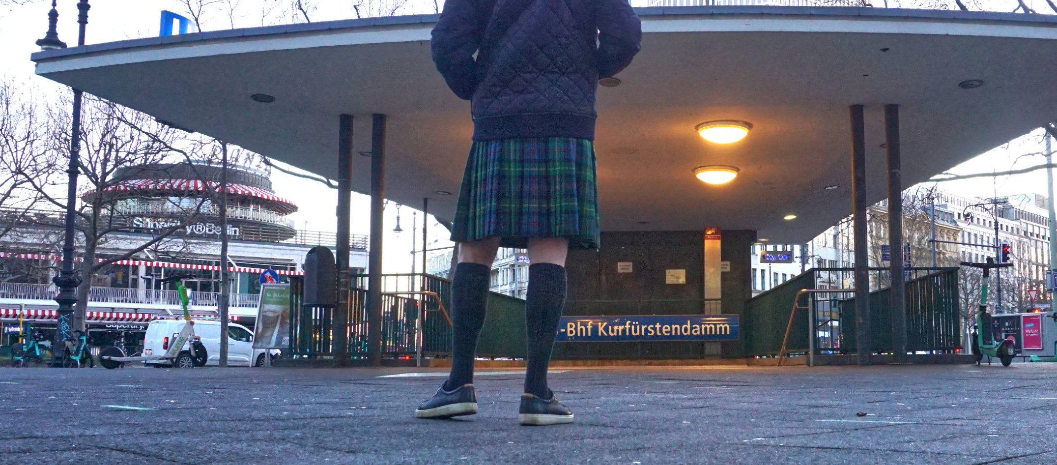 Traditional tartan kilts