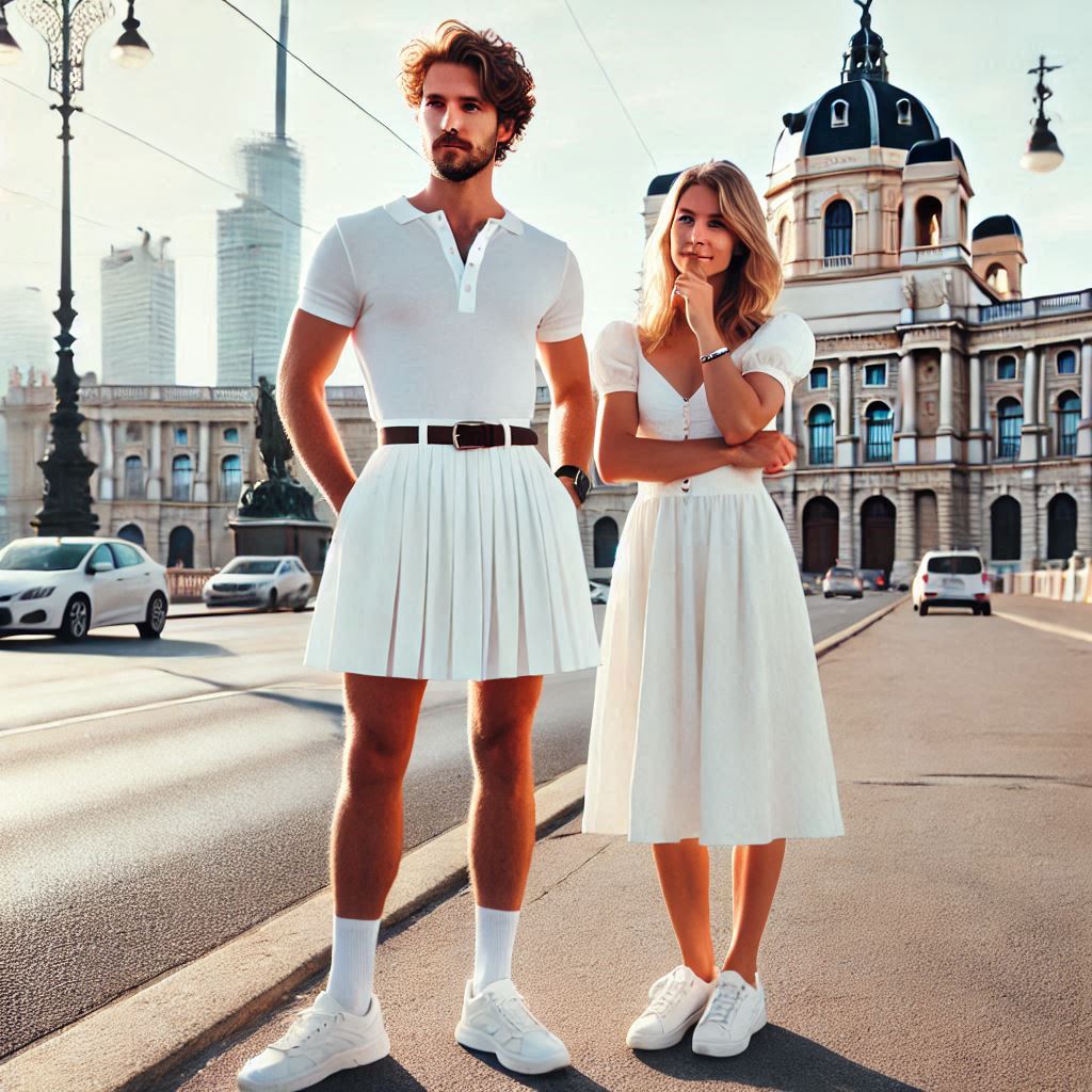 Couple in white