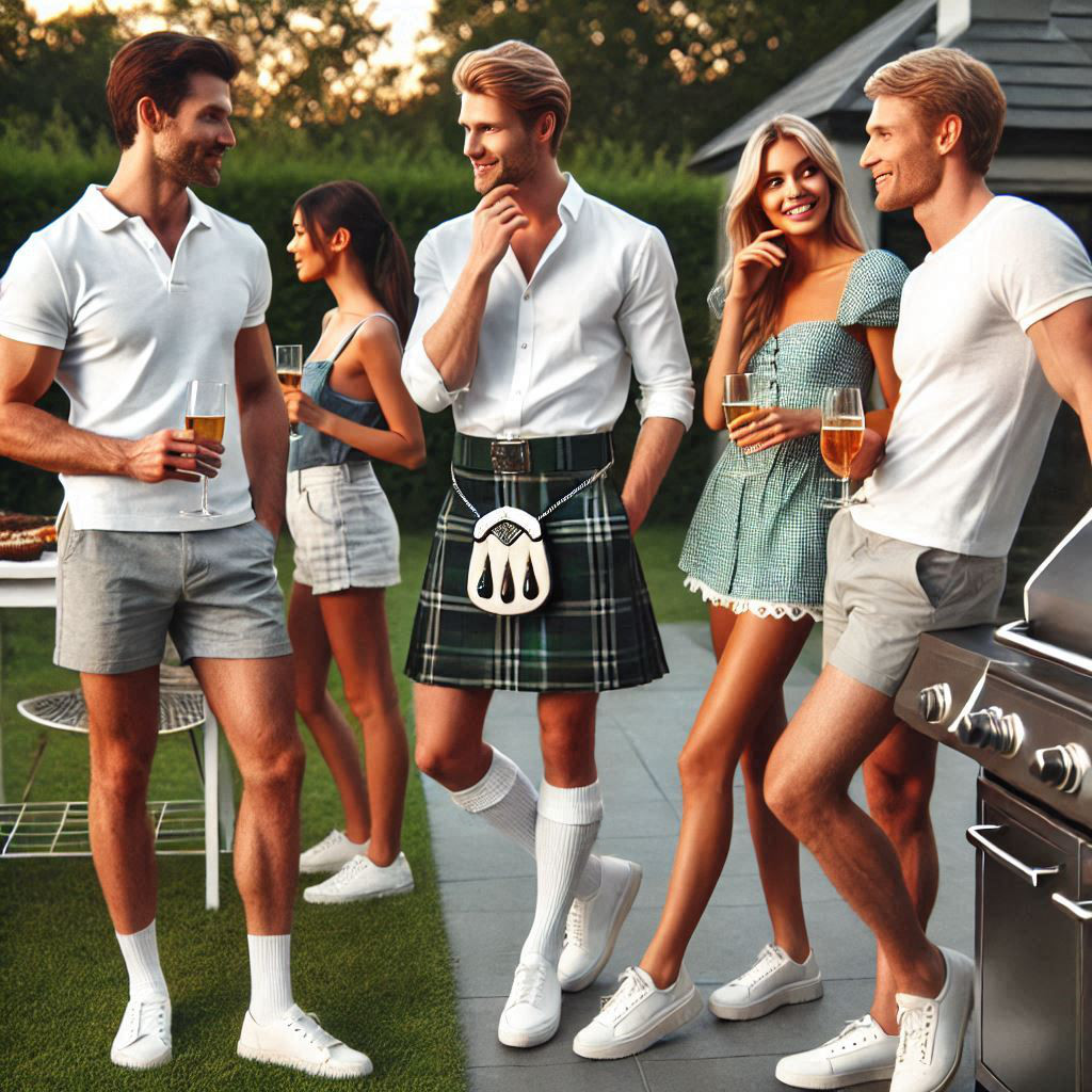 Short Kilt at a grill party