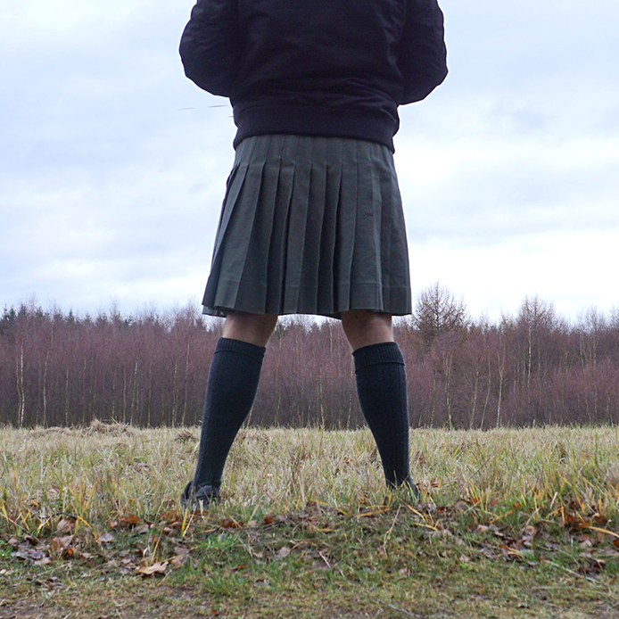 Green canvas kilt