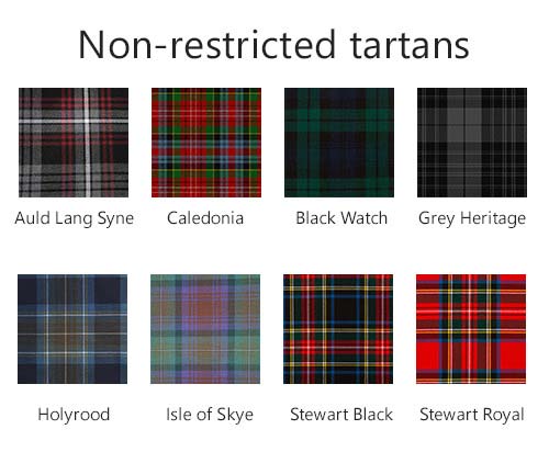 Non-restricted tartans.