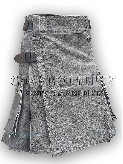 Leather kilt by Championkilts.com